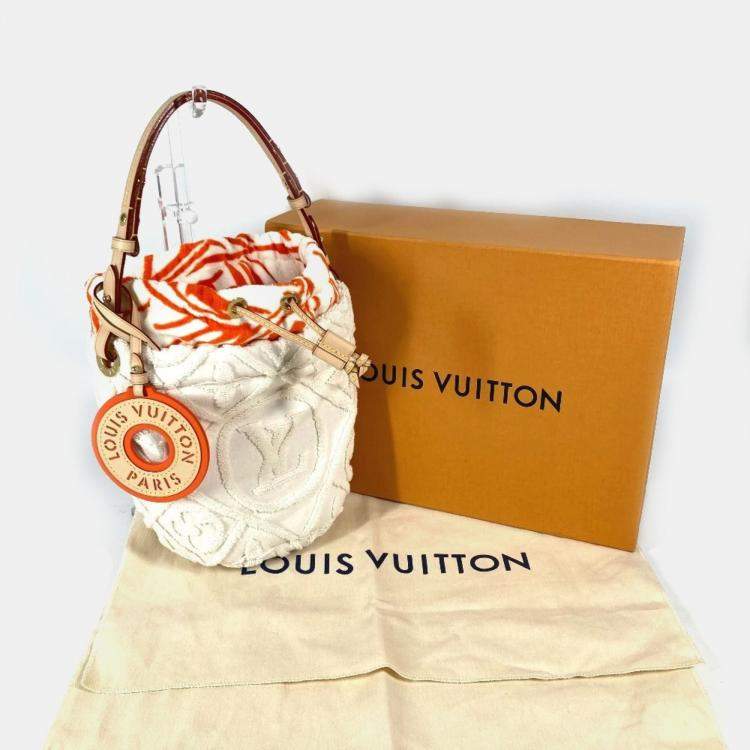 Pre Owned Louis Vuitton White Monogram LVacation Bucket Bag