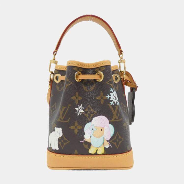 Pre Owned Louis Vuitton Brown Monogram Canvas Vivienne Nano Noe Shoulder Bag