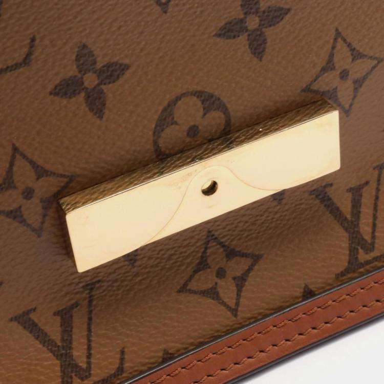 Pre Owned Louis Vuitton Brown Monogram Reverse Dauphine Mini Shoulder Bag