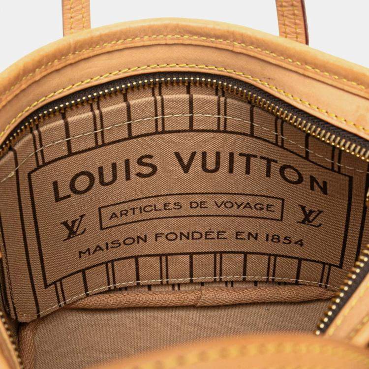 Pre Owned Louis Vuitton Brown Coated Canvas Leather Monogram Neverfull BB Shoulder Bag