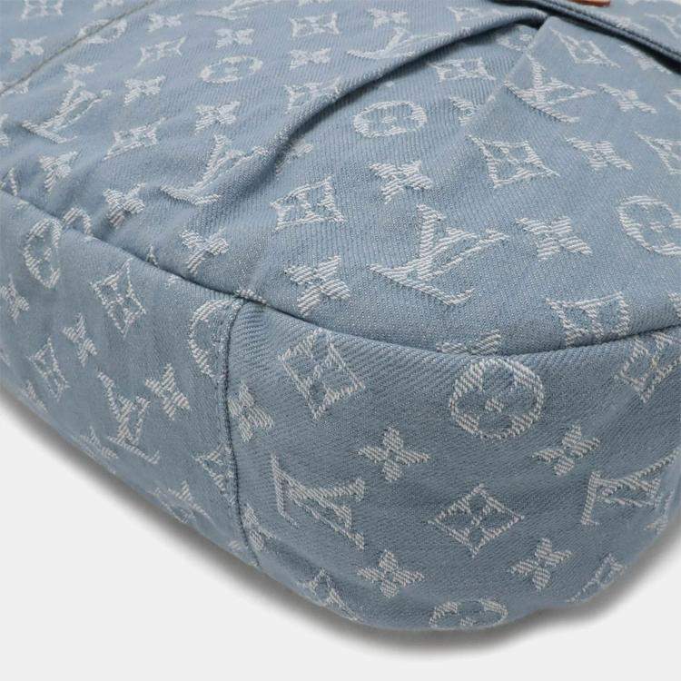 Pre Owned Louis Vuitton Blue Monogram Denim Daily GM Shoulder Bag