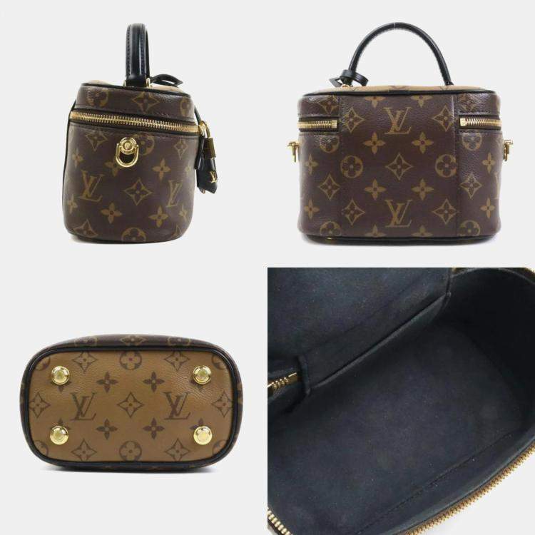 Pre Owned Louis Vuitton Brown Monogram Reverse PM Vanity  Shoulder Bag 