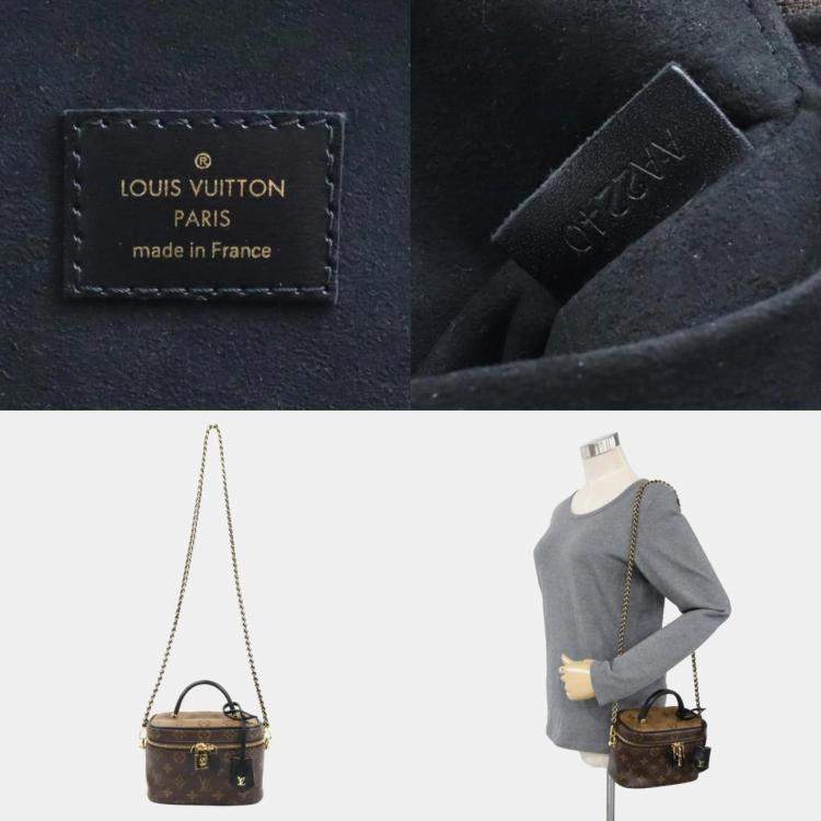 Pre Owned Louis Vuitton Brown Monogram Reverse PM Vanity  Shoulder Bag 