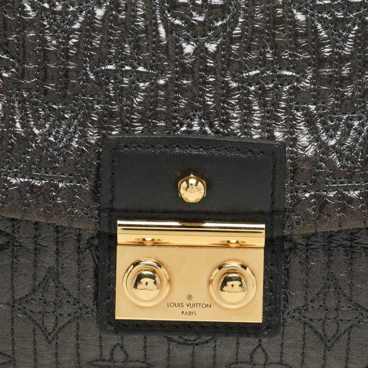 Pre Owned Louis Vuitton Noir Black Monogram Motard Patent Leather Pochette Bag