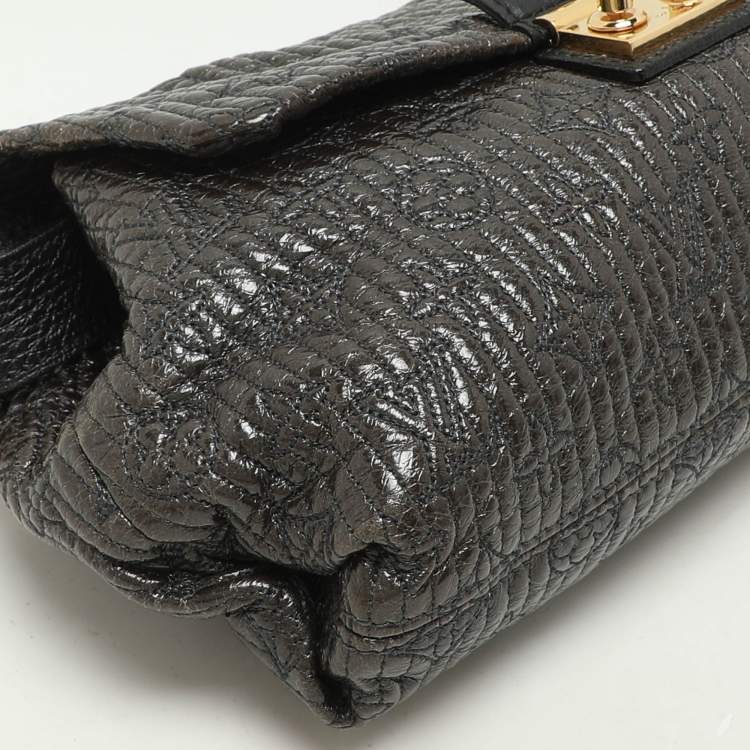 Pre Owned Louis Vuitton Noir Black Monogram Motard Patent Leather Pochette Bag