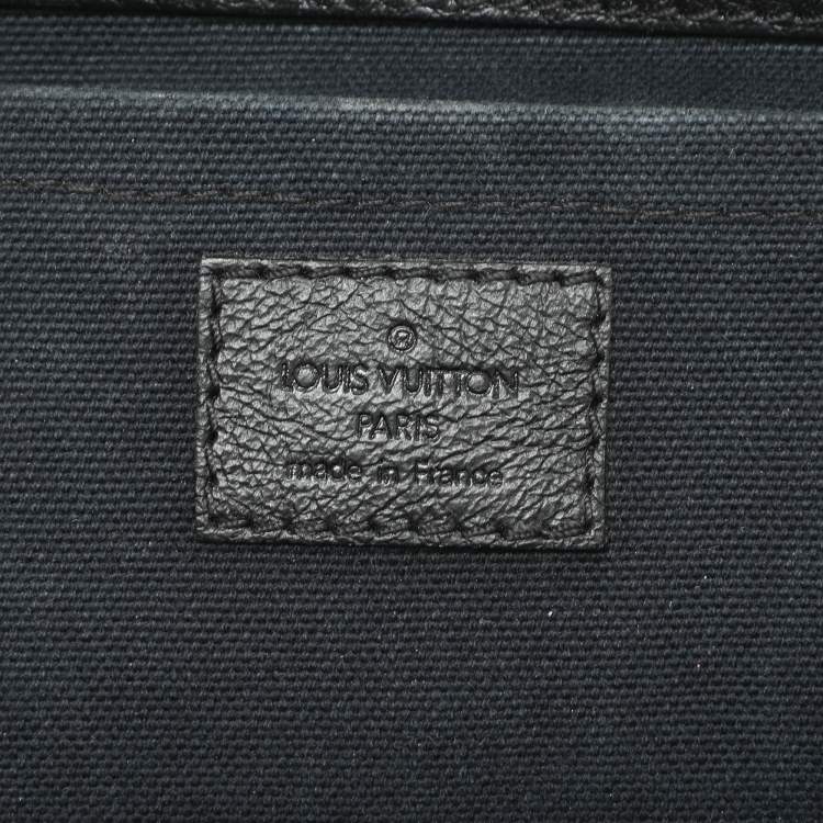 Pre Owned Louis Vuitton Noir Black Monogram Motard Patent Leather Pochette Bag