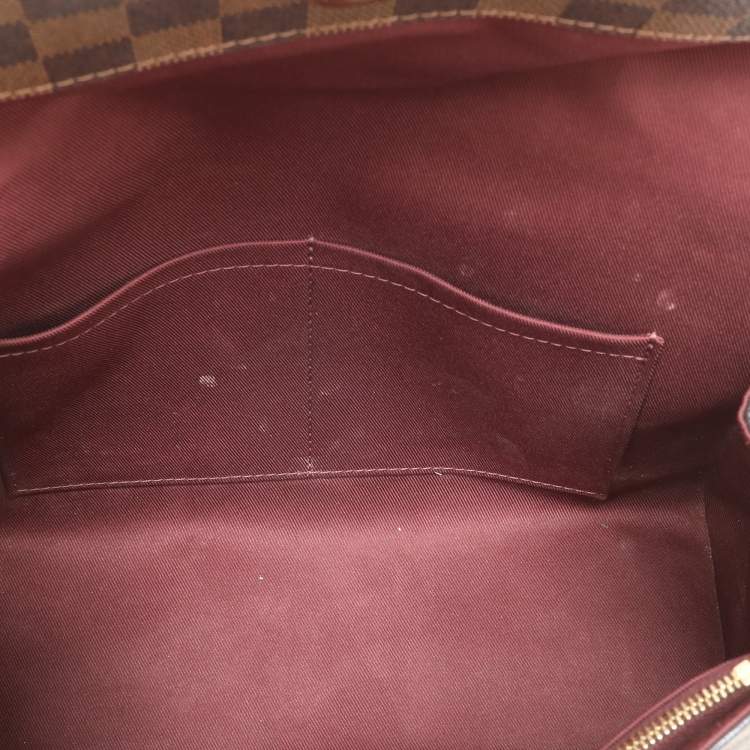 Pre Owned Louis Vuitton Bordeaux Damier Ebene Canvas Bond Street Bag