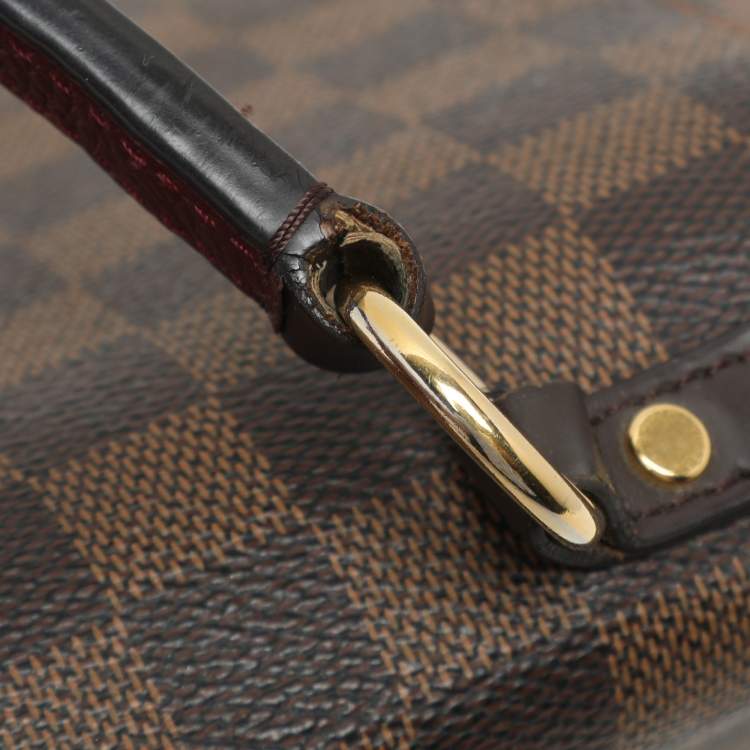 Pre Owned Louis Vuitton Bordeaux Damier Ebene Canvas Bond Street Bag