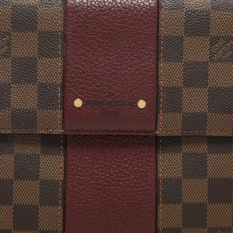 Pre Owned Louis Vuitton Bordeaux Damier Ebene Canvas Bond Street Bag
