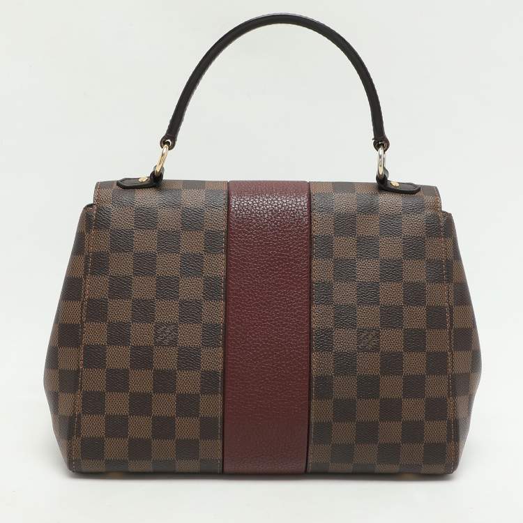Pre Owned Louis Vuitton Bordeaux Damier Ebene Canvas Bond Street Bag