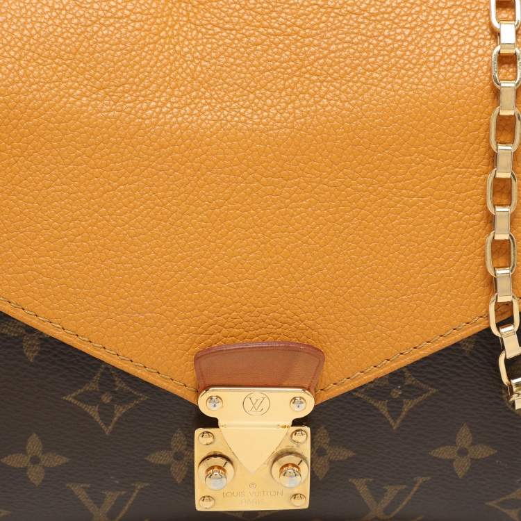 Pre Owned Louis Vuitton Safran Monogram Canvas Pallas Chain Bag