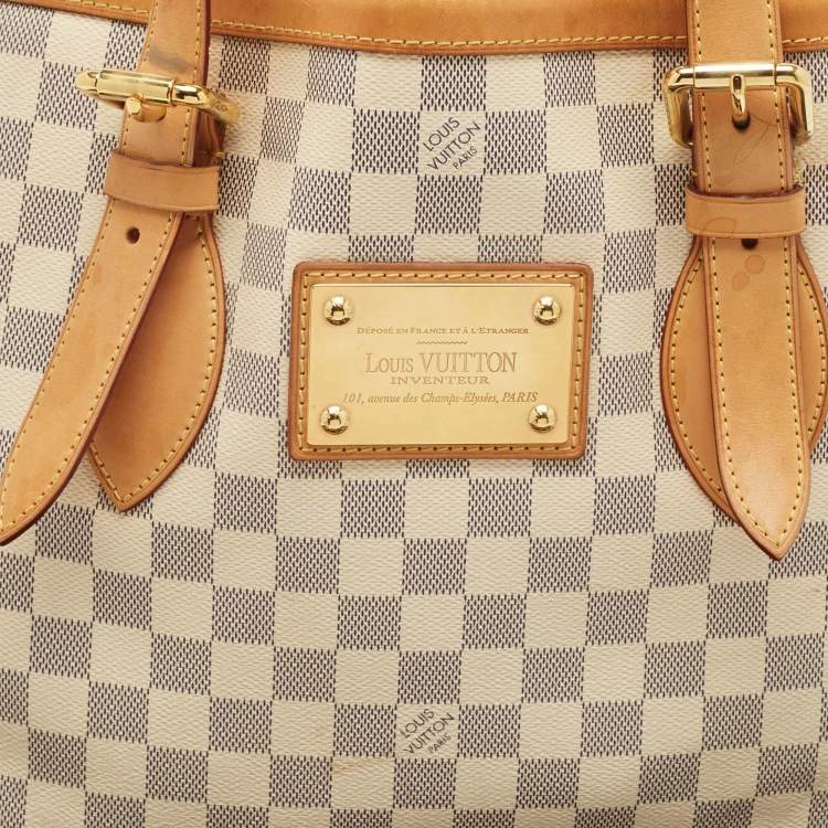 Pre Owned Louis Vuitton Damier Azur Canvas Hampstead MM Bag