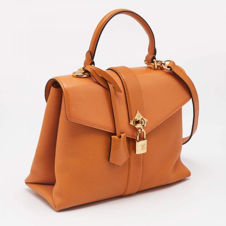 Pre Owned Louis Vuitton Orange Leather Rose Des Vents PM Bag