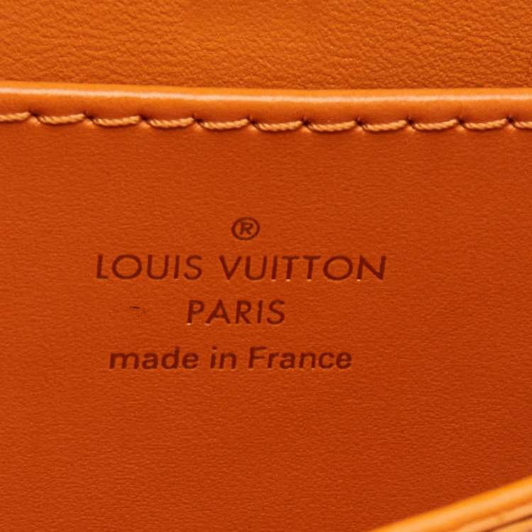Pre Owned Louis Vuitton Orange Leather Rose Des Vents PM Bag