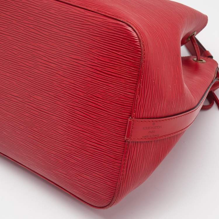 Pre Owned Louis Vuitton Red Epi Leather Petit Noe Bag