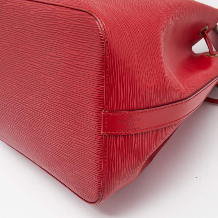 Pre Owned Louis Vuitton Red Epi Leather Petit Noe Bag