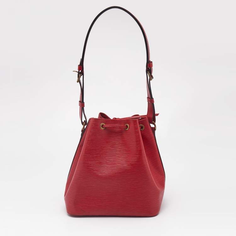 Pre Owned Louis Vuitton Red Epi Leather Petit Noe Bag