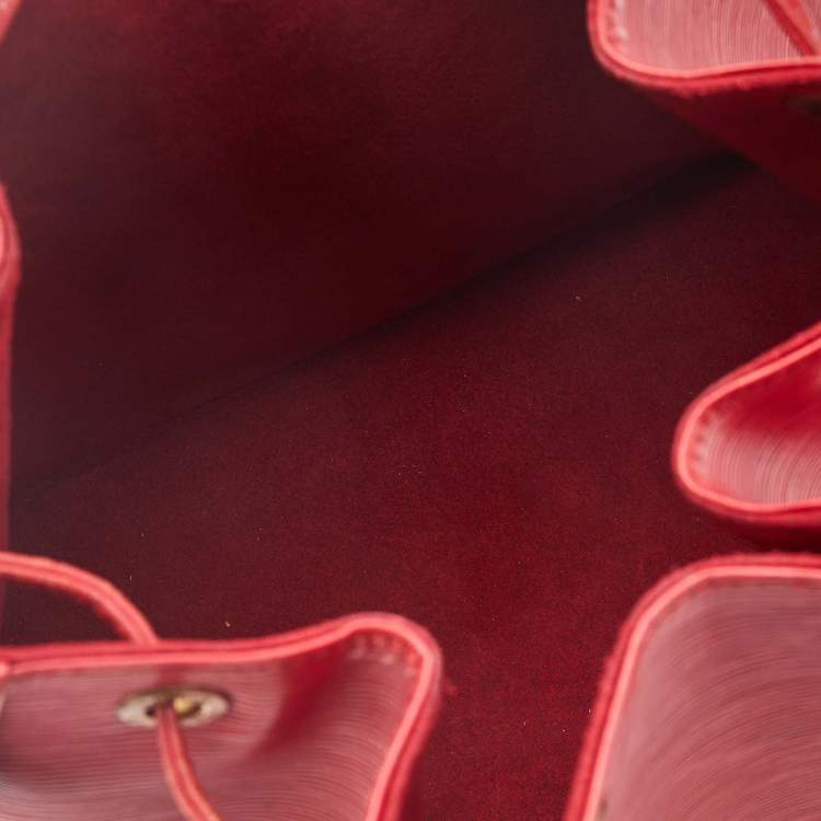 Pre Owned Louis Vuitton Red Epi Leather Petit Noe Bag