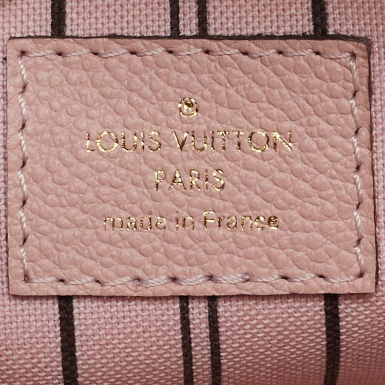 Pre Owned Louis Vuitton Rose Ballerine Monogram Empreinte Leather Montaigne BB Bag