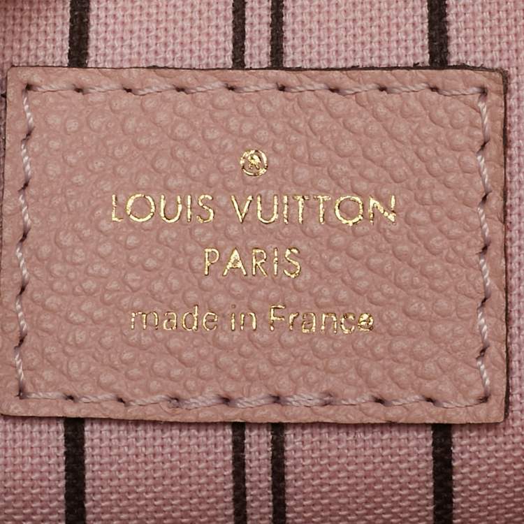 Pre Owned Louis Vuitton Rose Ballerine Monogram Empreinte Leather Montaigne BB Bag