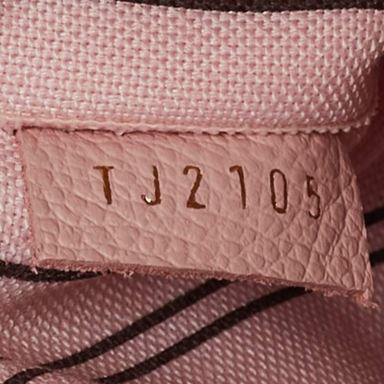 Pre Owned Louis Vuitton Rose Ballerine Monogram Empreinte Leather Montaigne BB Bag