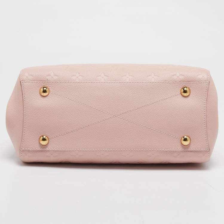 Pre Owned Louis Vuitton Rose Ballerine Monogram Empreinte Leather Montaigne BB Bag