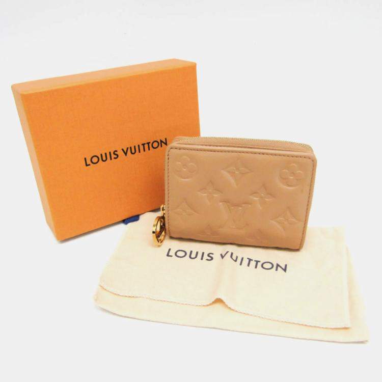 مملوكة مسبقًا Louis Vuitton Camel Lamb Leather Monogram Lou Wallet