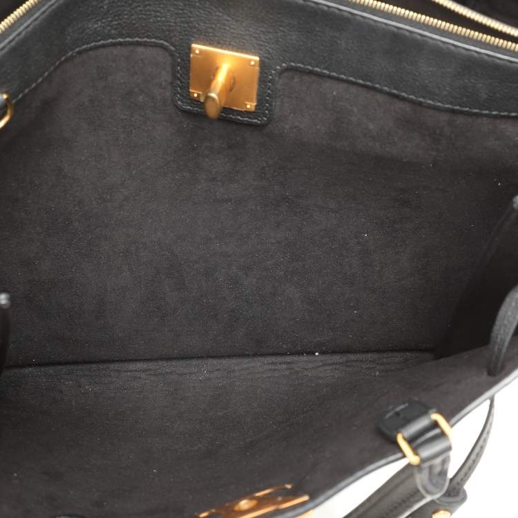 Pre Owned Louis Vuitton Black Leather Lockmeto Bag