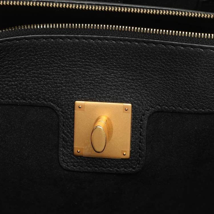 Pre Owned Louis Vuitton Black Leather Lockmeto Bag