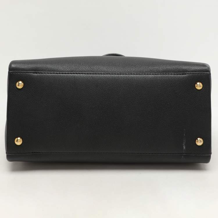 Pre Owned Louis Vuitton Black Leather Lockmeto Bag