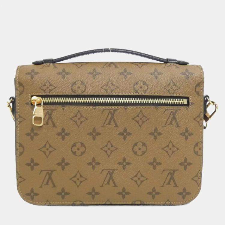 Pre Owned Louis Vuitton Monogram Reverse Pochette Metis MM Shoulder Bag