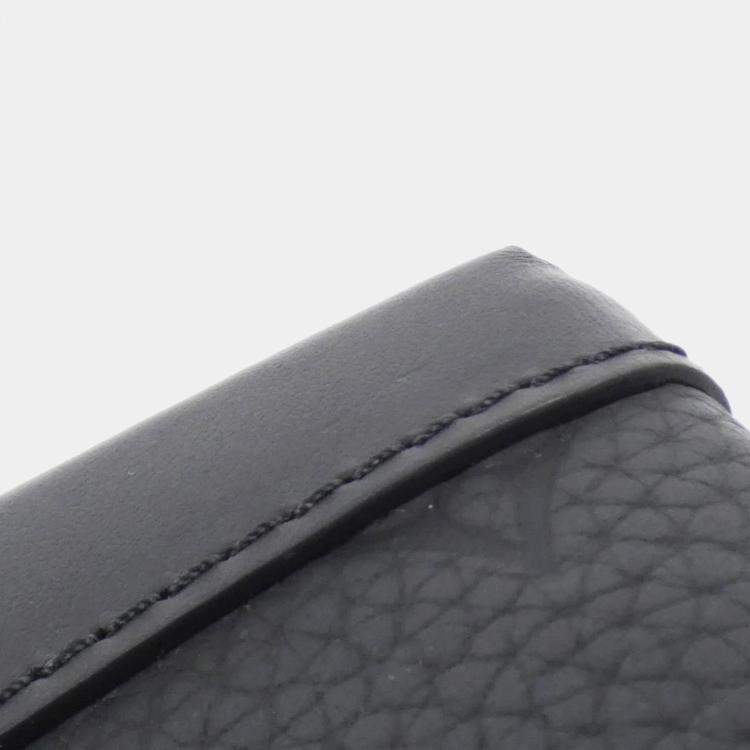 Pre Owned Louis Vuitton Black Monogram Taurillon Leather Vertical Trunk Wearable Wallet