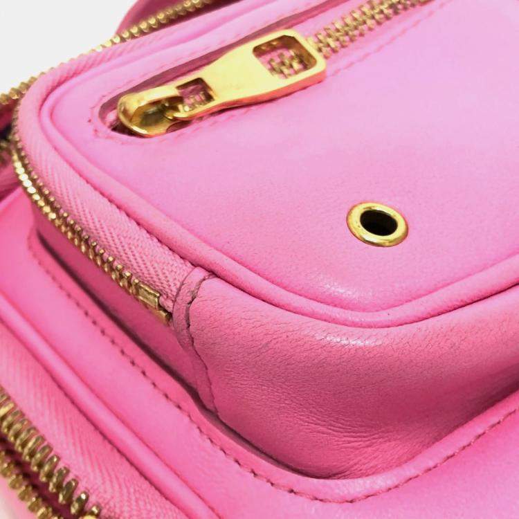 Pre Owned Louis Vuitton Rose Pink Leather Utility Crossbody Bag