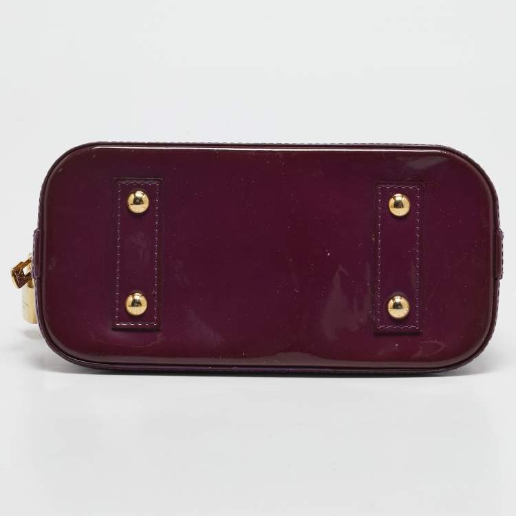 Pre Owned Louis Vuitton Amethyste Monogram Vernis Alma BB Bag
