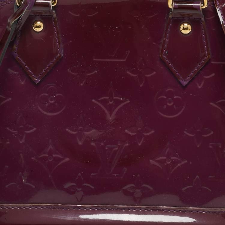 Pre Owned Louis Vuitton Amethyste Monogram Vernis Alma BB Bag
