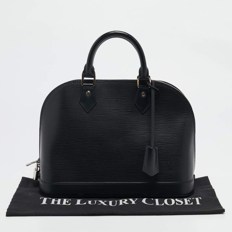 Pre Owned Louis Vuitton Black Epi Leather Alma PM Bag