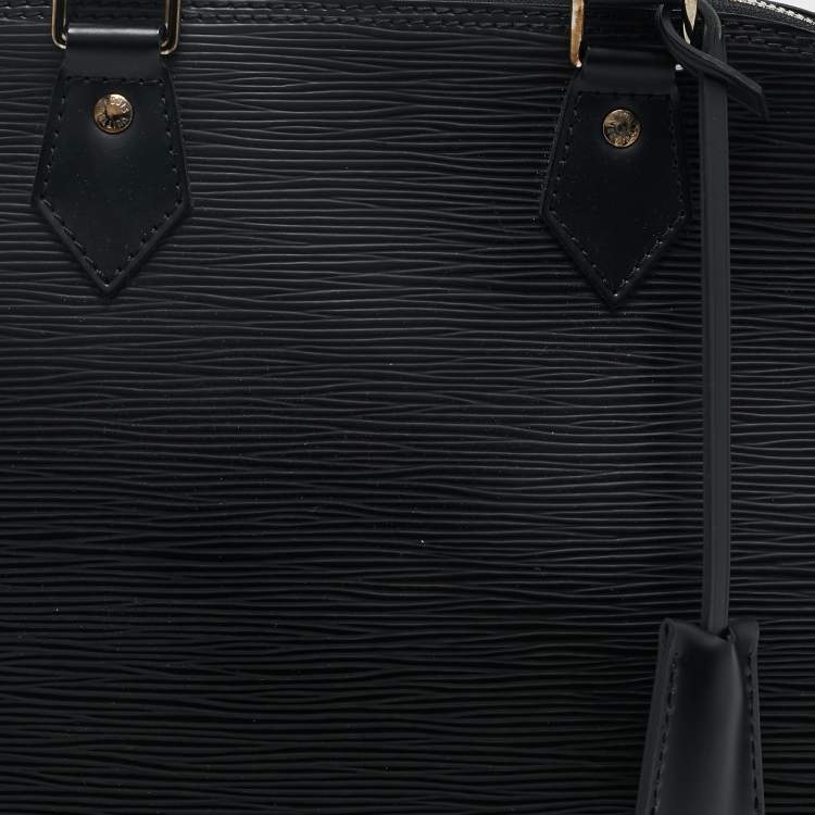 Pre Owned Louis Vuitton Black Epi Leather Alma PM Bag