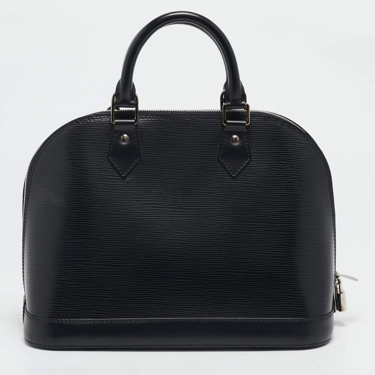Pre Owned Louis Vuitton Black Epi Leather Alma PM Bag