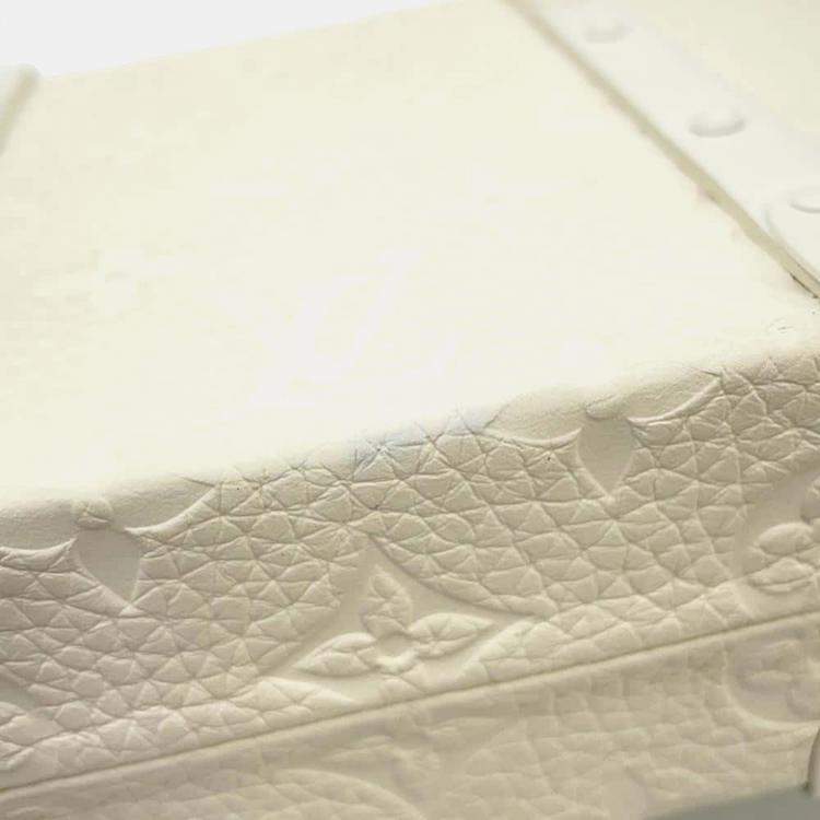 Pre Owned Louis Vuitton White Monogram Taurillon Leather Wallet Trunk Bag