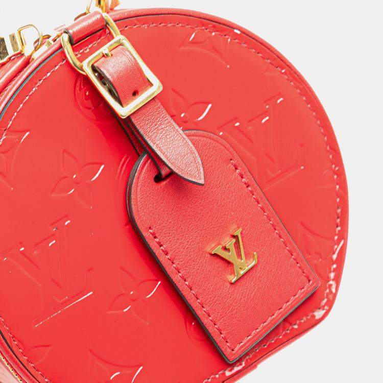 Pre Owned Louis Vuitton Red Monogram Vernis Mini Boite Chapeau Souple