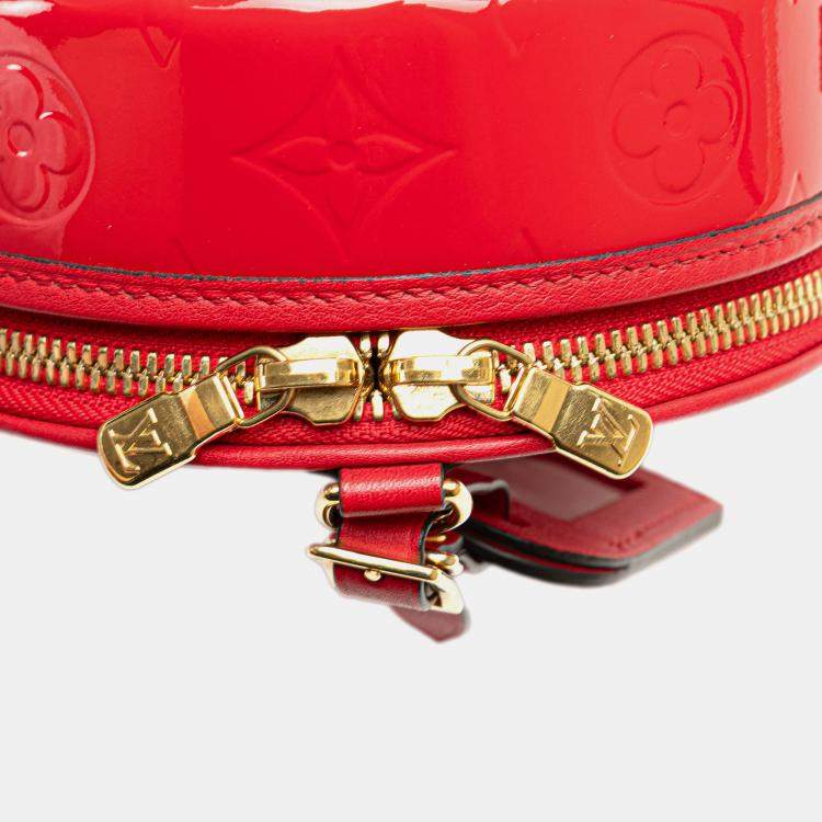 Pre Owned Louis Vuitton Red Monogram Vernis Mini Boite Chapeau Souple
