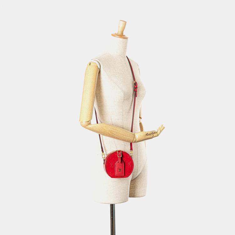 Pre Owned Louis Vuitton Red Monogram Vernis Mini Boite Chapeau Souple
