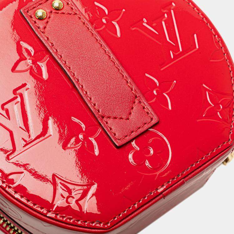 Pre Owned Louis Vuitton Red Monogram Vernis Mini Boite Chapeau Souple