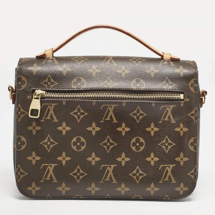 Pre Owned Louis Vuitton Monogram Canvas Pochette Metis Bag