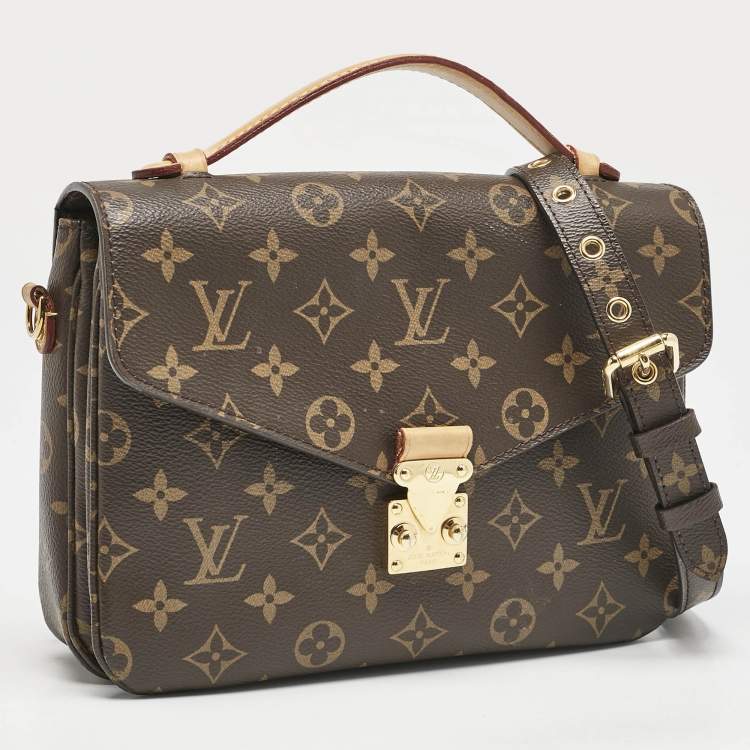 Pre Owned Louis Vuitton Monogram Canvas Pochette Metis Bag