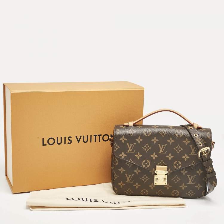 Pre Owned Louis Vuitton Monogram Canvas Pochette Metis Bag