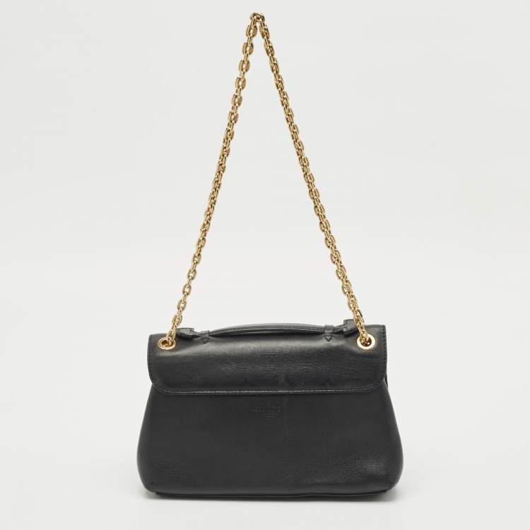 Pre Owned Louis Vuitton Black Monogram Leather Very Chain Bag