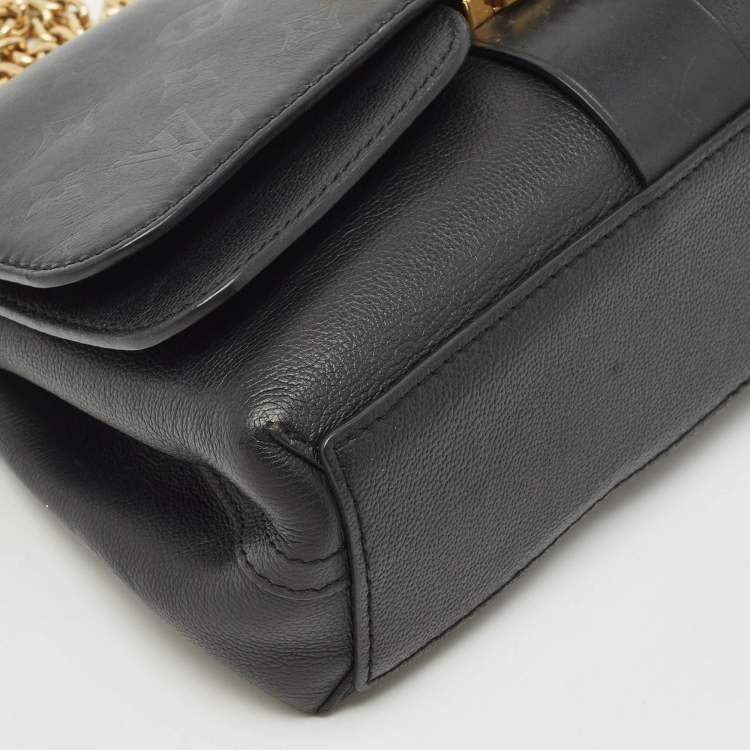 Pre Owned Louis Vuitton Black Monogram Leather Very Chain Bag