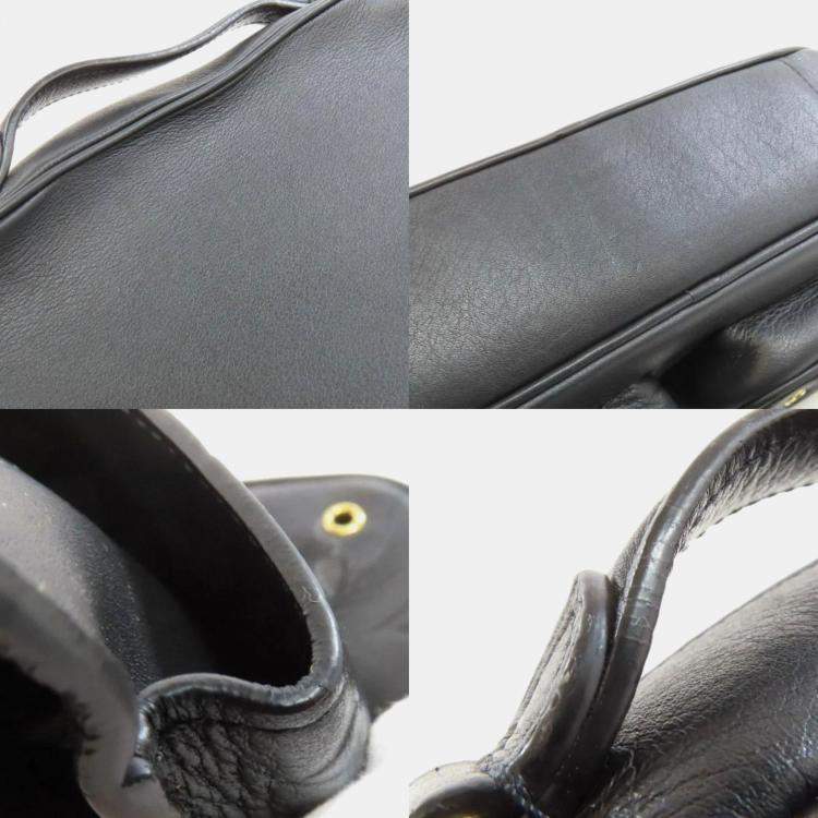 Pre Owned Louis Vuitton Black Leather Utility Crossbody Bag
