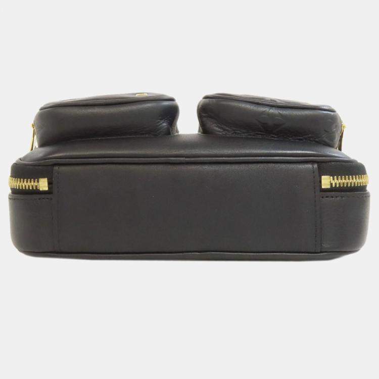 Pre Owned Louis Vuitton Black Leather Utility Crossbody Bag